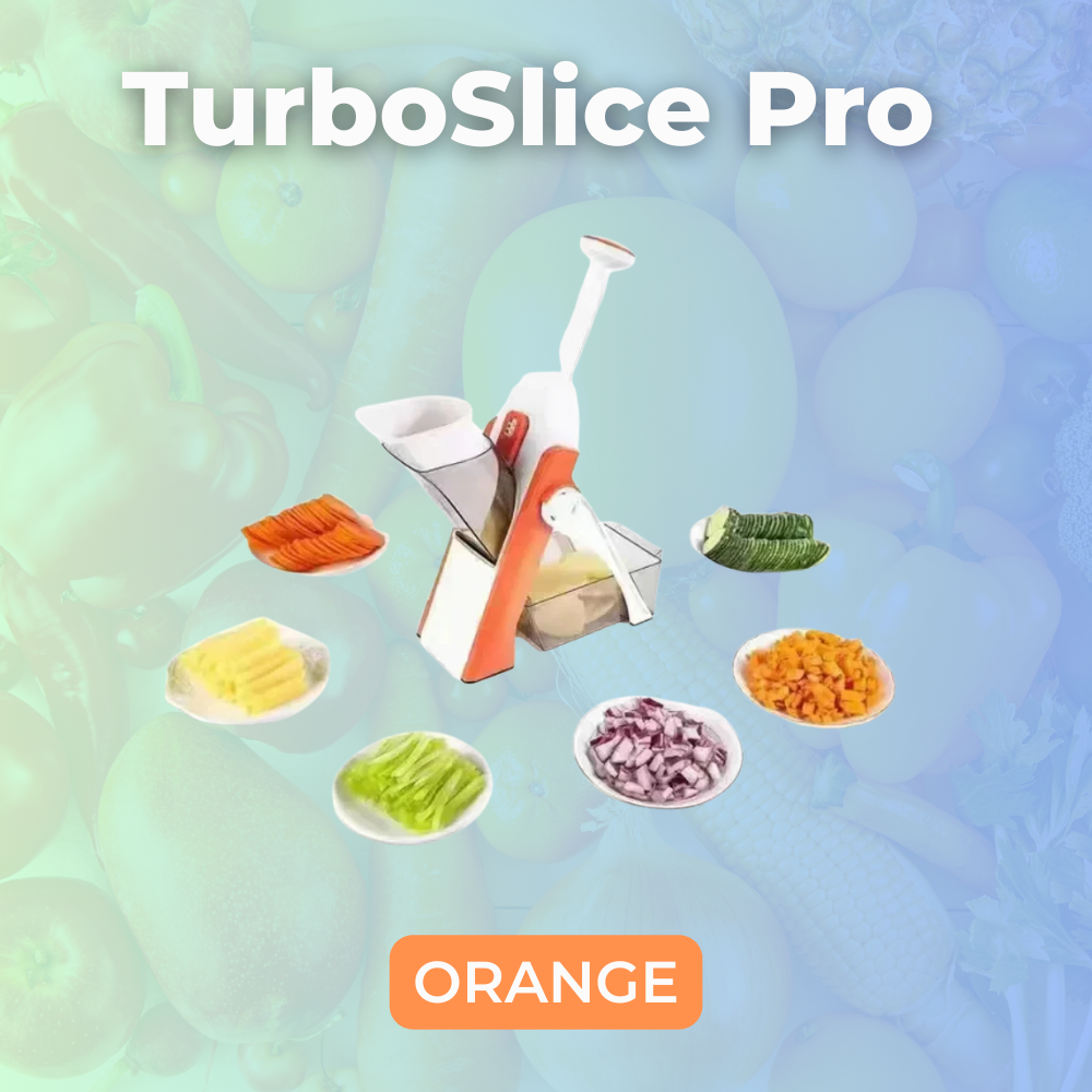 TurboSlice Pro – 4-in-1 Manueller Gemüseschneider, Schäler & Pommes-Maker