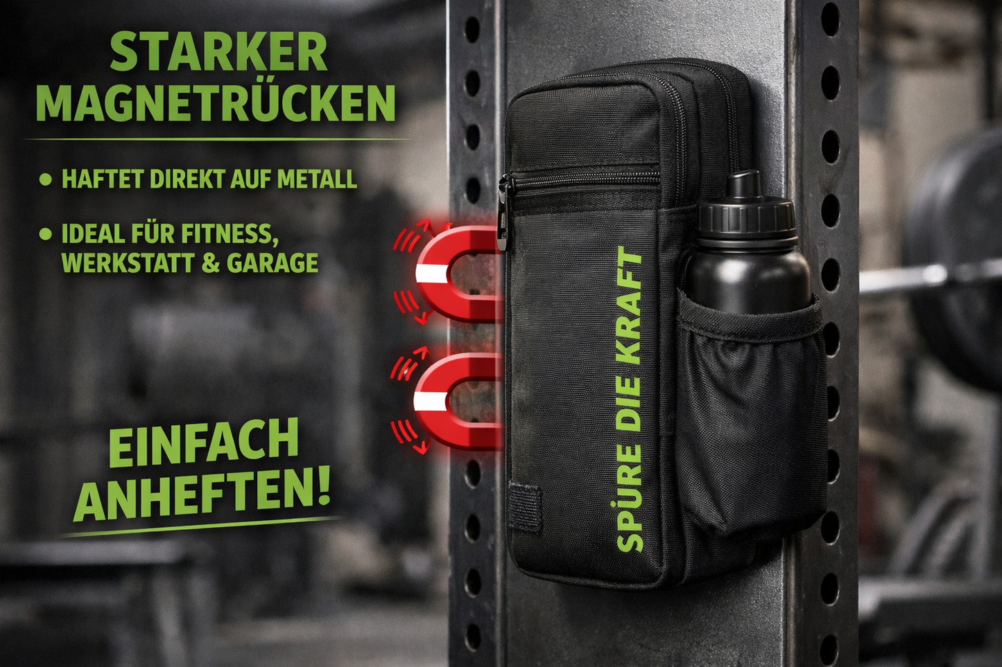 GymSnap Bottle Bag- Magnetische Fitness Tasche
