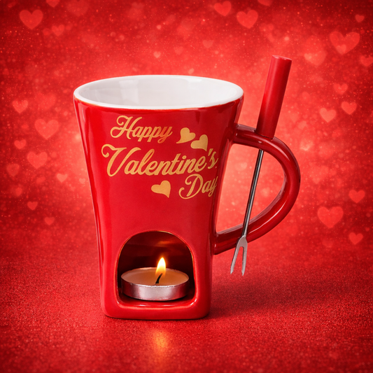 Mini Fondue Tassen Set- Für Schokolade, Käse und Desserts