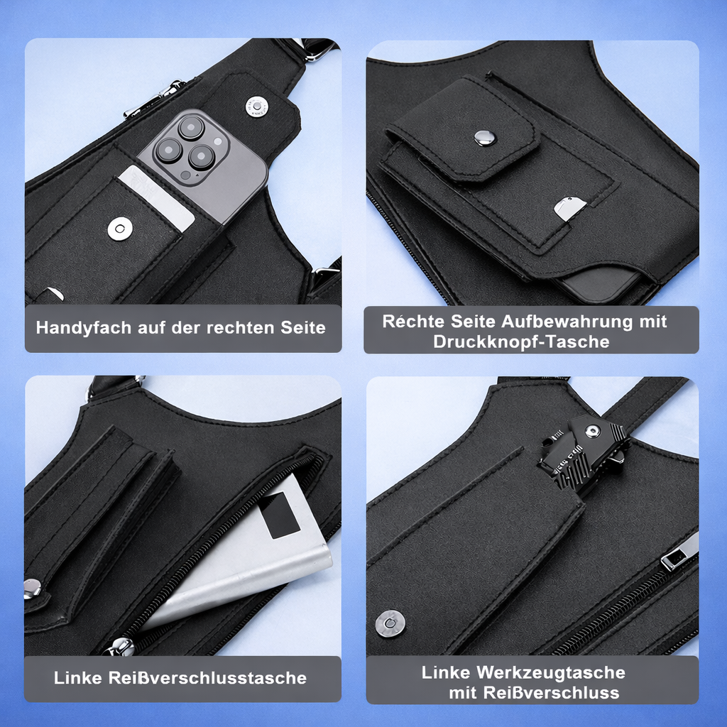 Anti-Diebstahl Brust- & Achseltasche