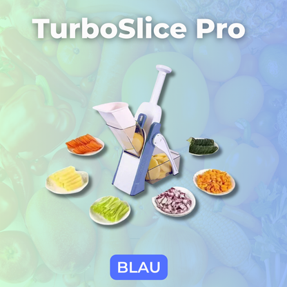 TurboSlice Pro – 4-in-1 Manueller Gemüseschneider, Schäler & Pommes-Maker