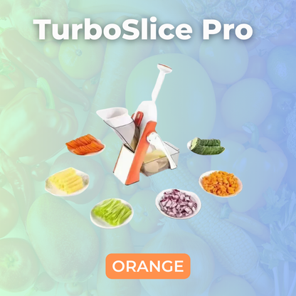 TurboSlice Pro – 4-in-1 Manueller Gemüseschneider, Schäler & Pommes-Maker